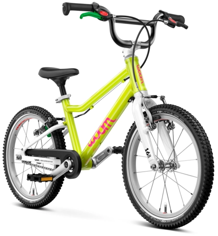 Woom Go 3 16" Neon Lime, LTD EDT 5,7kg, 4-6 år, 105-120cm