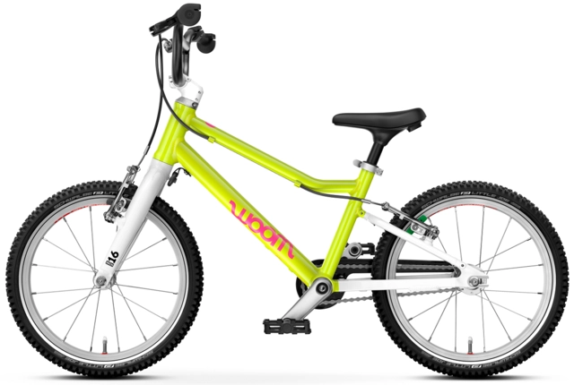 Woom Go 3 16" Neon Lime, LTD EDT 5,7kg, 4-6 år, 105-120cm 