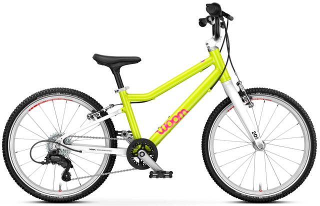 Woom Go 4 20" Neon Lime, LTD EDT 7,8kg, 6-8 år, 115-130cm 
