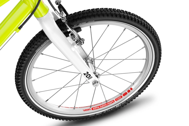 Woom Go 4 20" Neon Lime, LTD EDT 7,8kg, 6-8 år, 115-130cm 