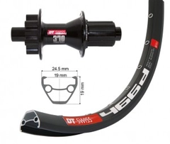 Hjul 29 bak XLC/DT Swiss 466D 12x142mm, 6-bolt, 19mm