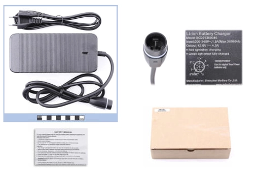Simplo smartlader 630/720/800Wh, 4A Raymon, med 180° plug 