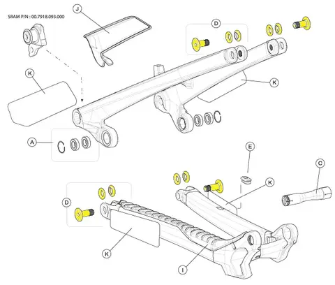 GT Sensor Crb Link/CS/SS/Pivot Hardware 2023->