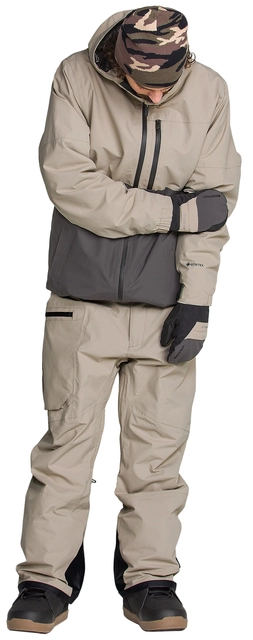 Volcom Rain Gore Bib Overall Khaki - L 