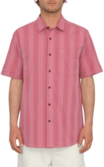 Volcom Newbar Stripe SS Washed Ruby - S