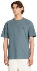 Volcom Circle Blanks Heathered SS Tee Dark Slate - S