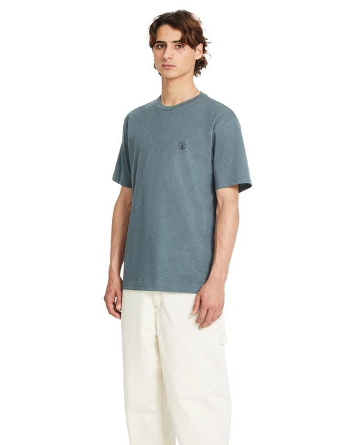 Volcom Circle Blanks Heathered SS Tee Dark Slate - S 