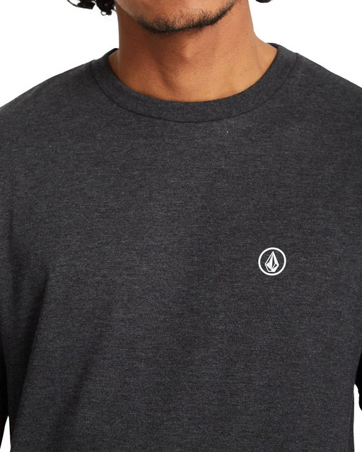 Volcom Circle Blanks HTH SS Tee Heather Black - M 