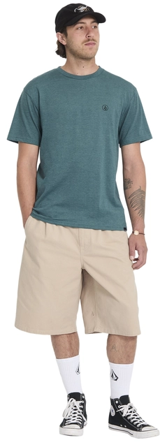 Volcom Circle Blanks HTH SS Tee Rifle Green - M 
