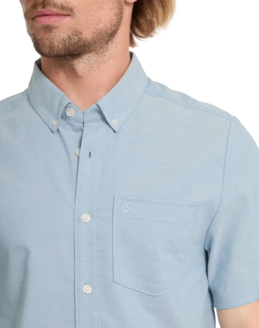 Volcom Everett Oxford SS Wrecked Indigo - L 