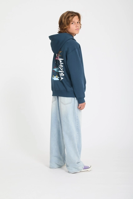 Volcom Watanite Pullover Dust Bowl Indigo - XL/14år 