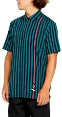Volcom Schroff X Volcom Stripe SS Dusty Aqua - M